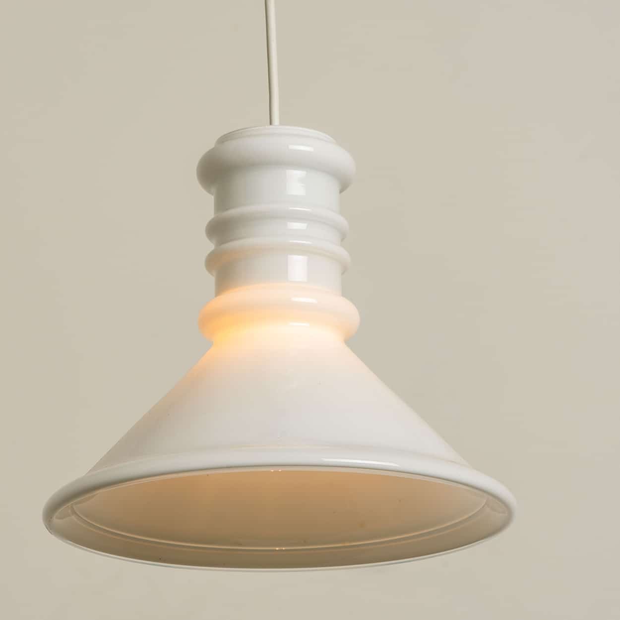 1 of the 5 Round Holmegaard Hanging Lamps by Michael Bang, 1970