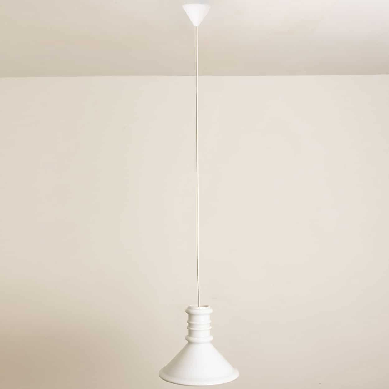 1 of the 3 Round Holmegaard Hanging Lamps by Michael Bang, 1970