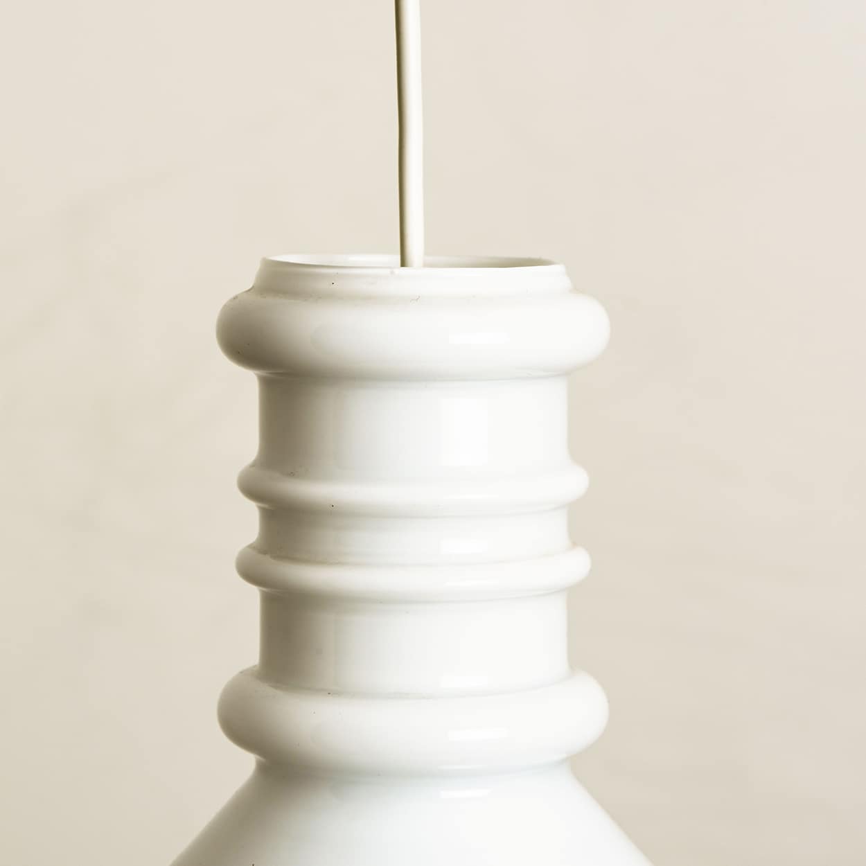 1 of the 3 Round Holmegaard Hanging Lamps by Michael Bang, 1970