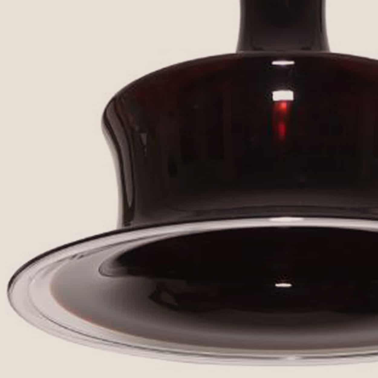 Pair of Aubergine Glass Holmegaard Hanging Lamps, 1970
