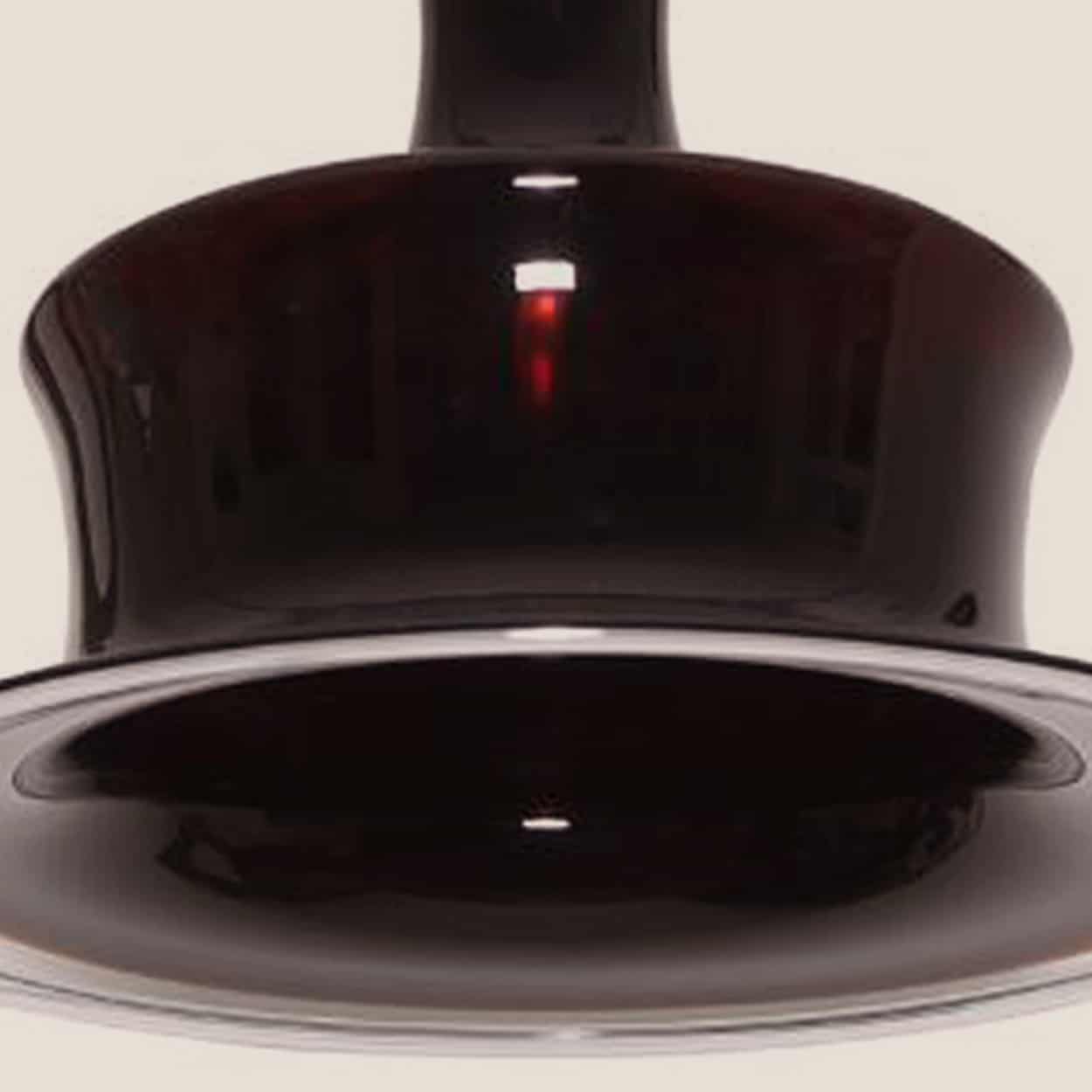 Pair of Aubergine Glass Holmegaard Hanging Lamps, 1970