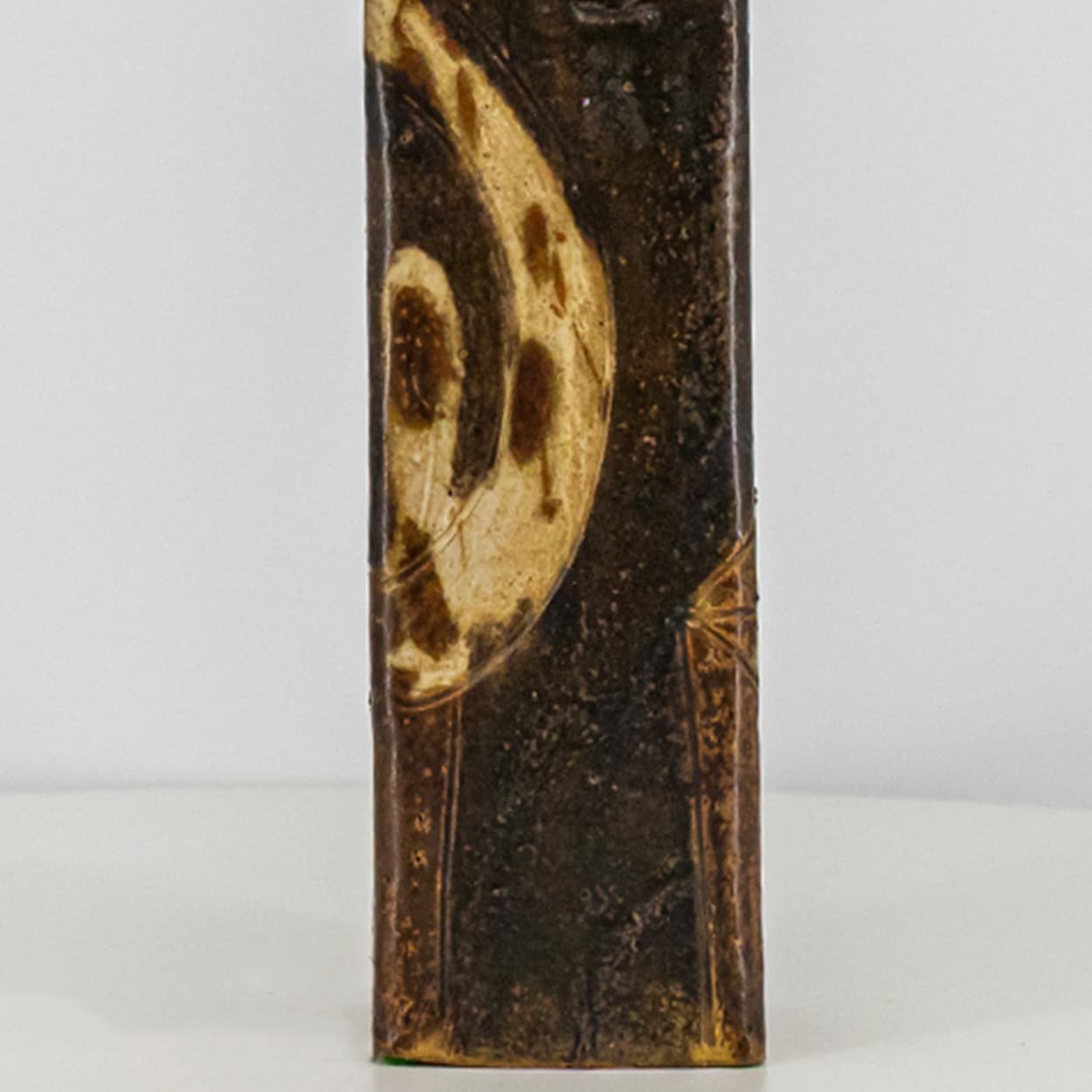 1 of the 2 Ceramic Lamps by Trille Jørgense, Custom Lampshade by R. Houben