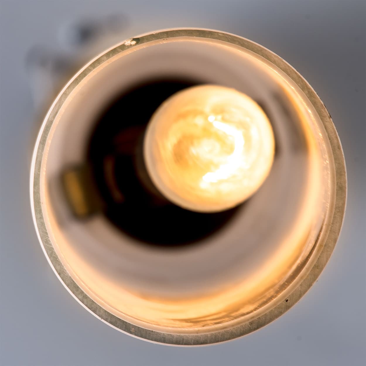 Stilnovo Milkglass and Brass Pendant, Italy, 1960s