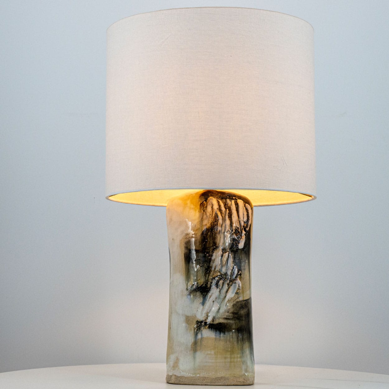 Gorgeous Table Lamp by Jeppe Hagedorn with White Shade, Denmark 1960s