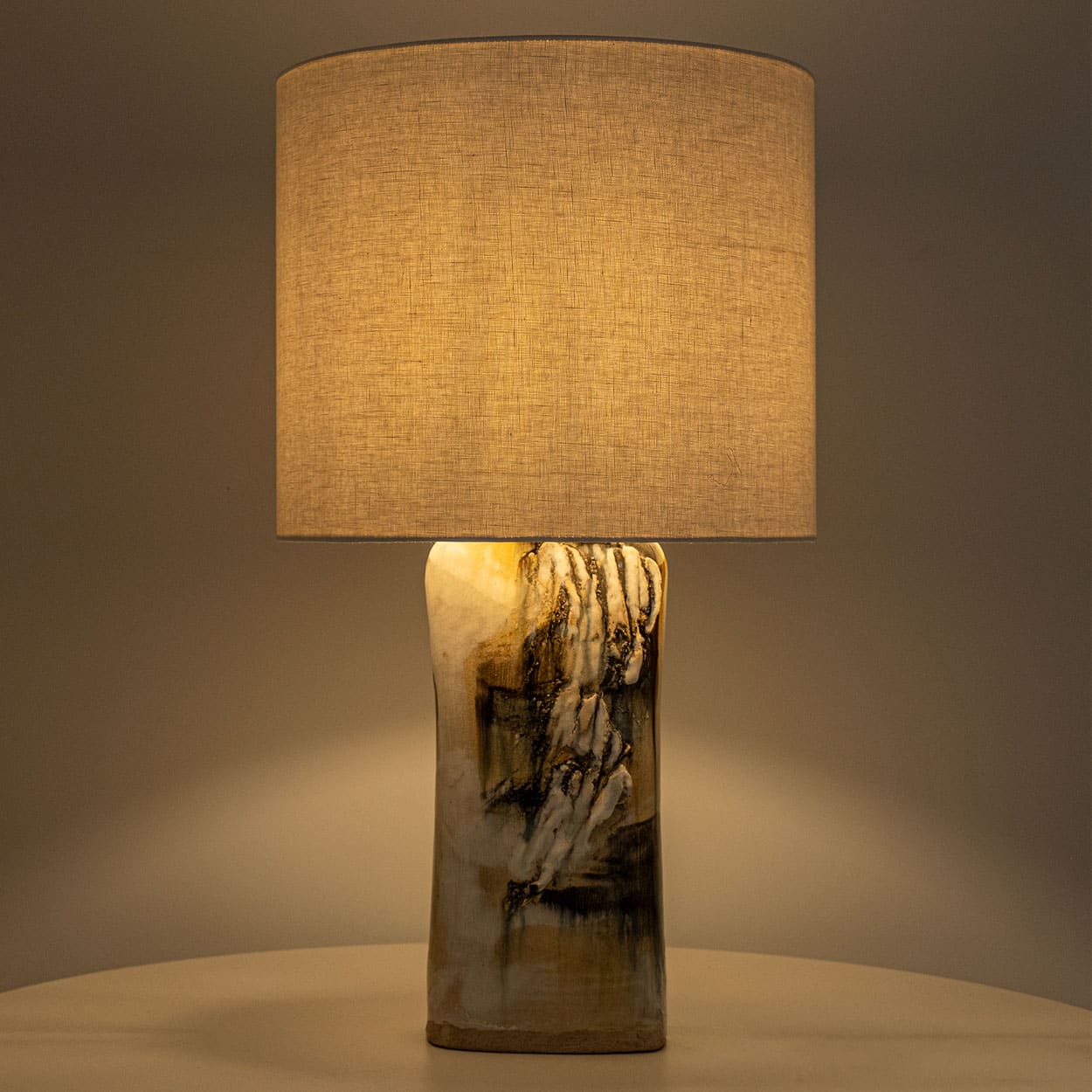 Gorgeous Table Lamp by Jeppe Hagedorn with White Shade, Denmark 1960s