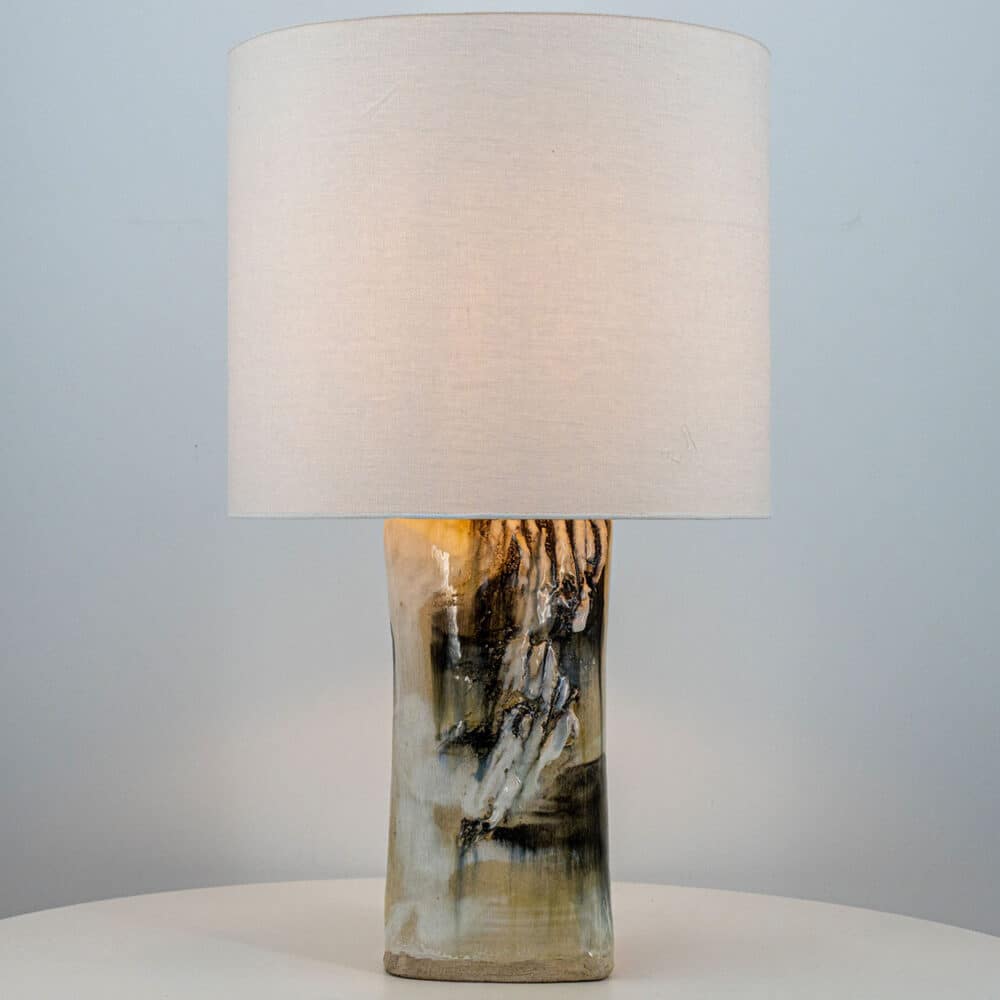 Gorgeous Table Lamp by Jeppe Hagedorn with White Shade, Denmark 1960s