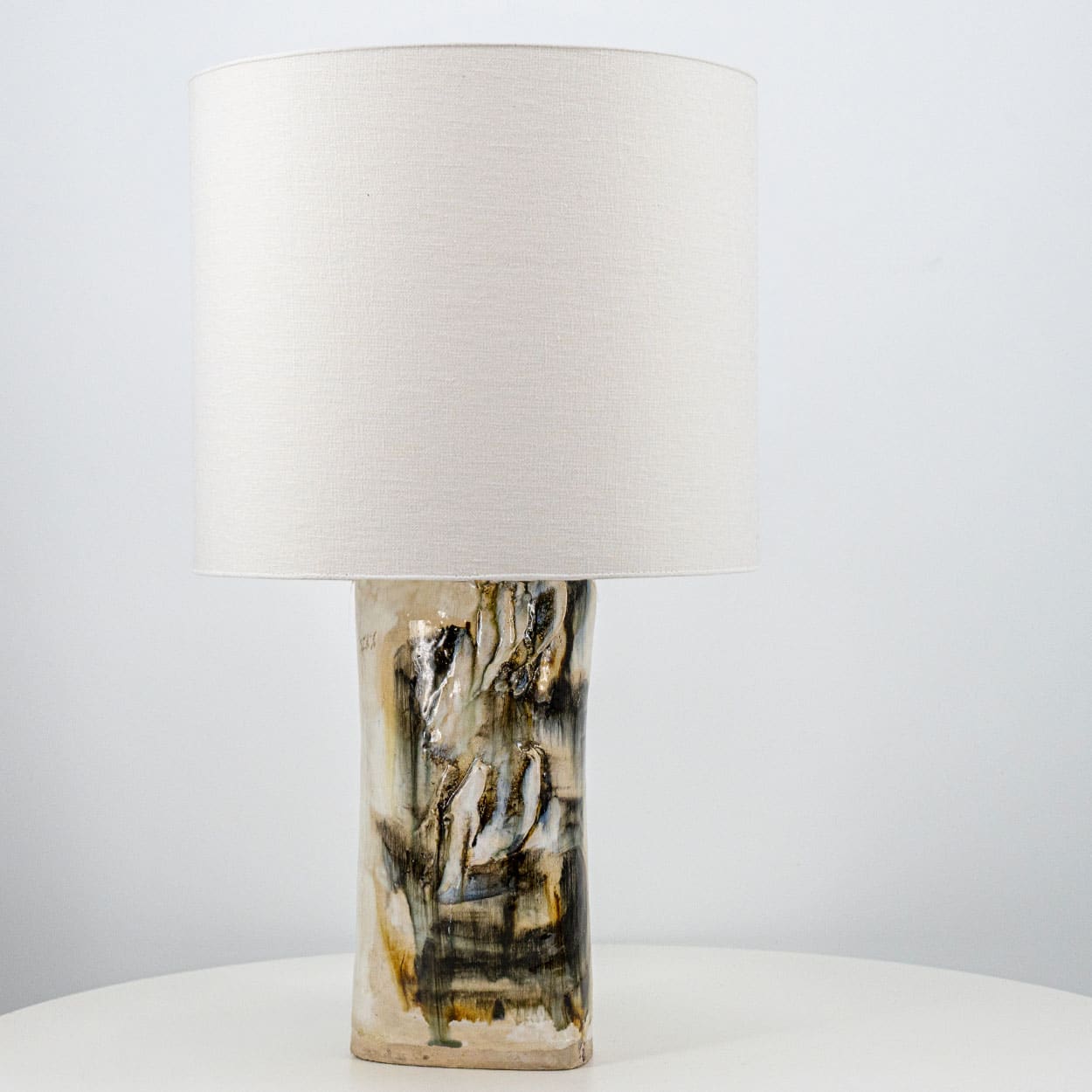 Gorgeous Table Lamp by Jeppe Hagedorn with White Shade, Denmark 1960s
