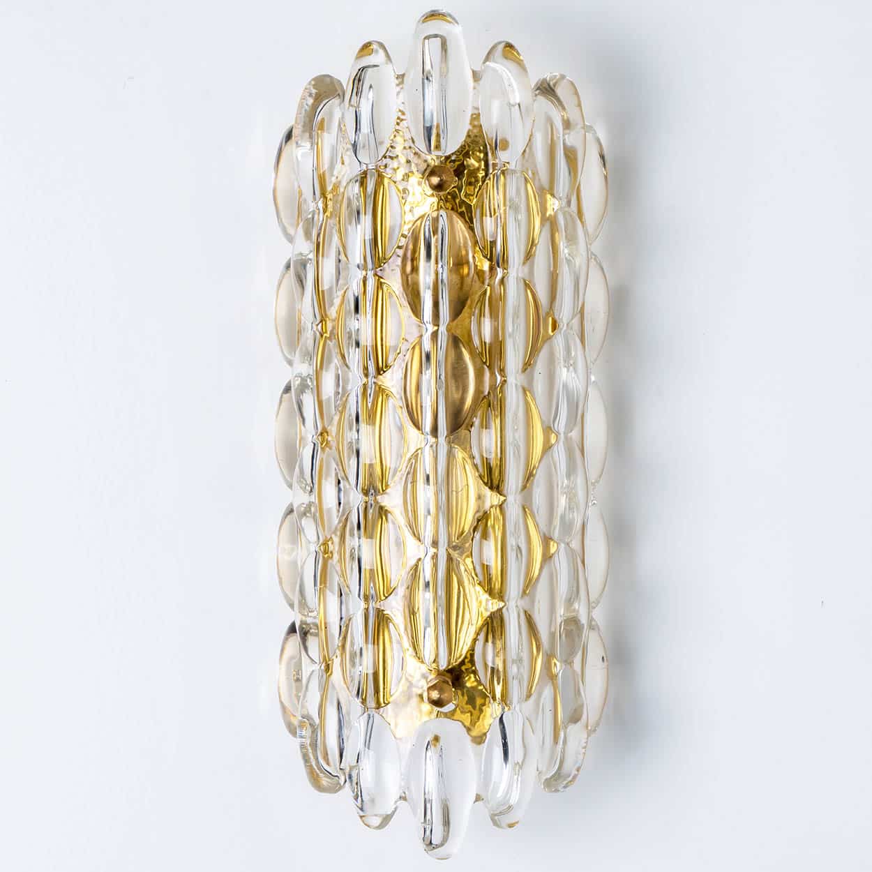 1 of the 12 Brass Wall Lights by Fagerlund for Orrefors, 1960