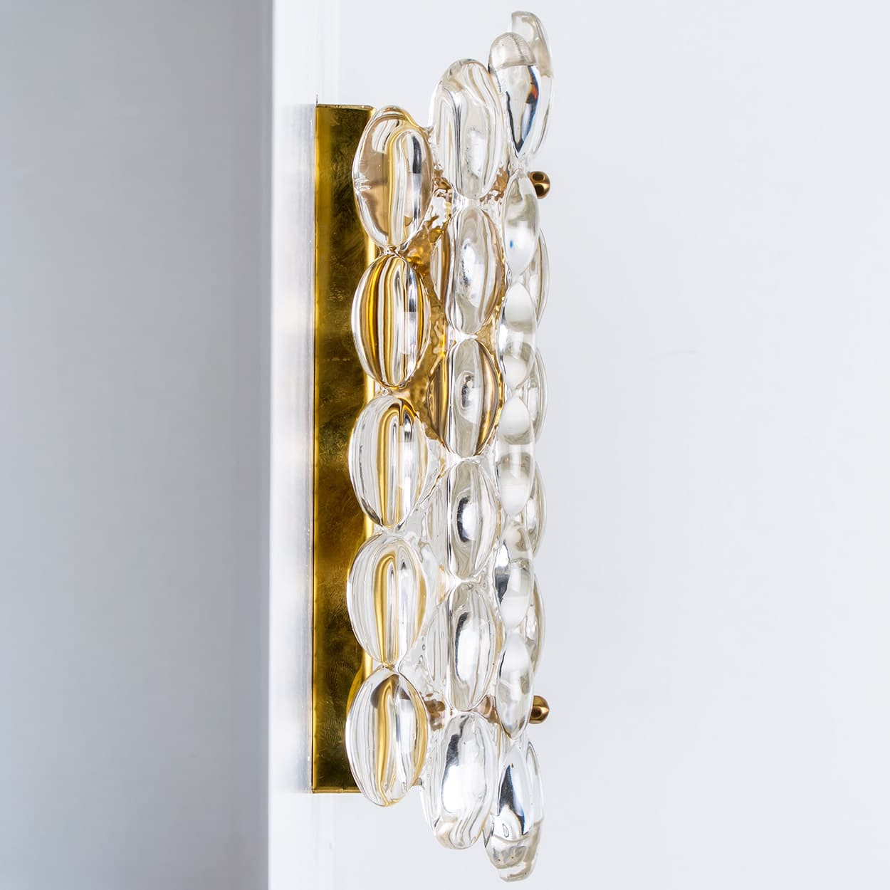 1 of the 12 Brass Wall Lights by Fagerlund for Orrefors, 1960