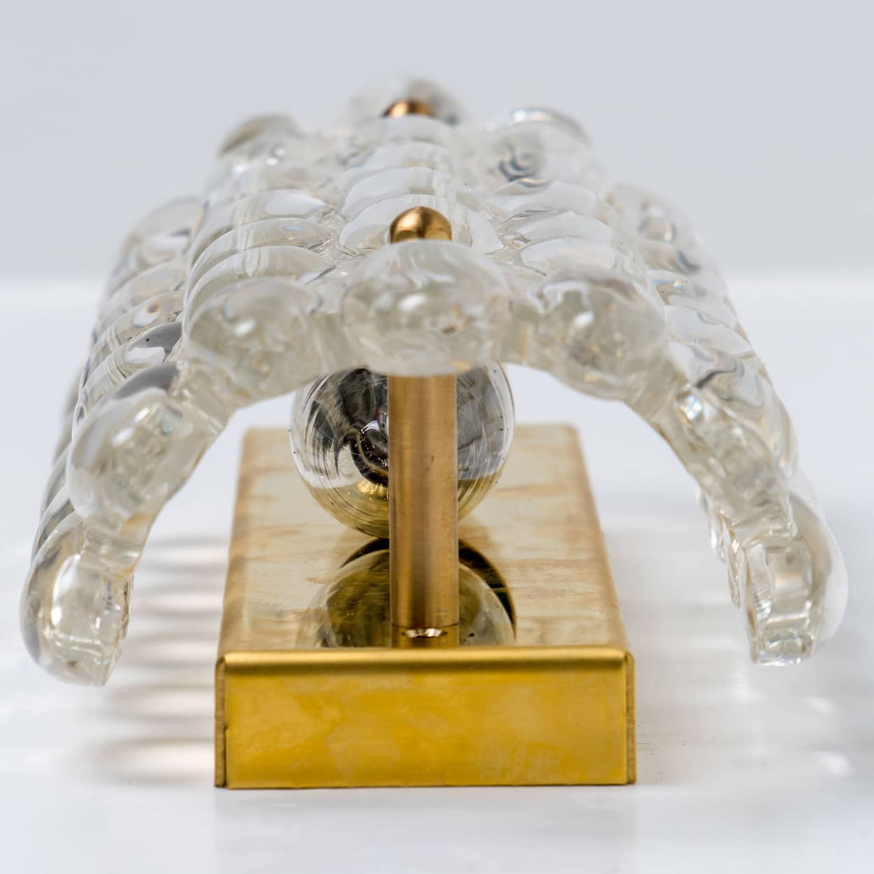 1 of the 12 Brass Wall Lights by Fagerlund for Orrefors, 1960