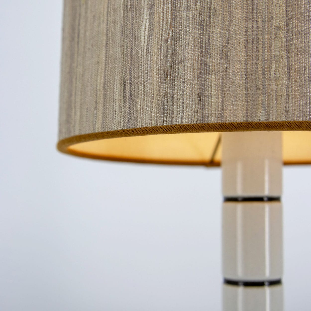 Sculptural Ceramic Lamp by Royal Copenhagen, Custom Made Lampshade by R. Houben