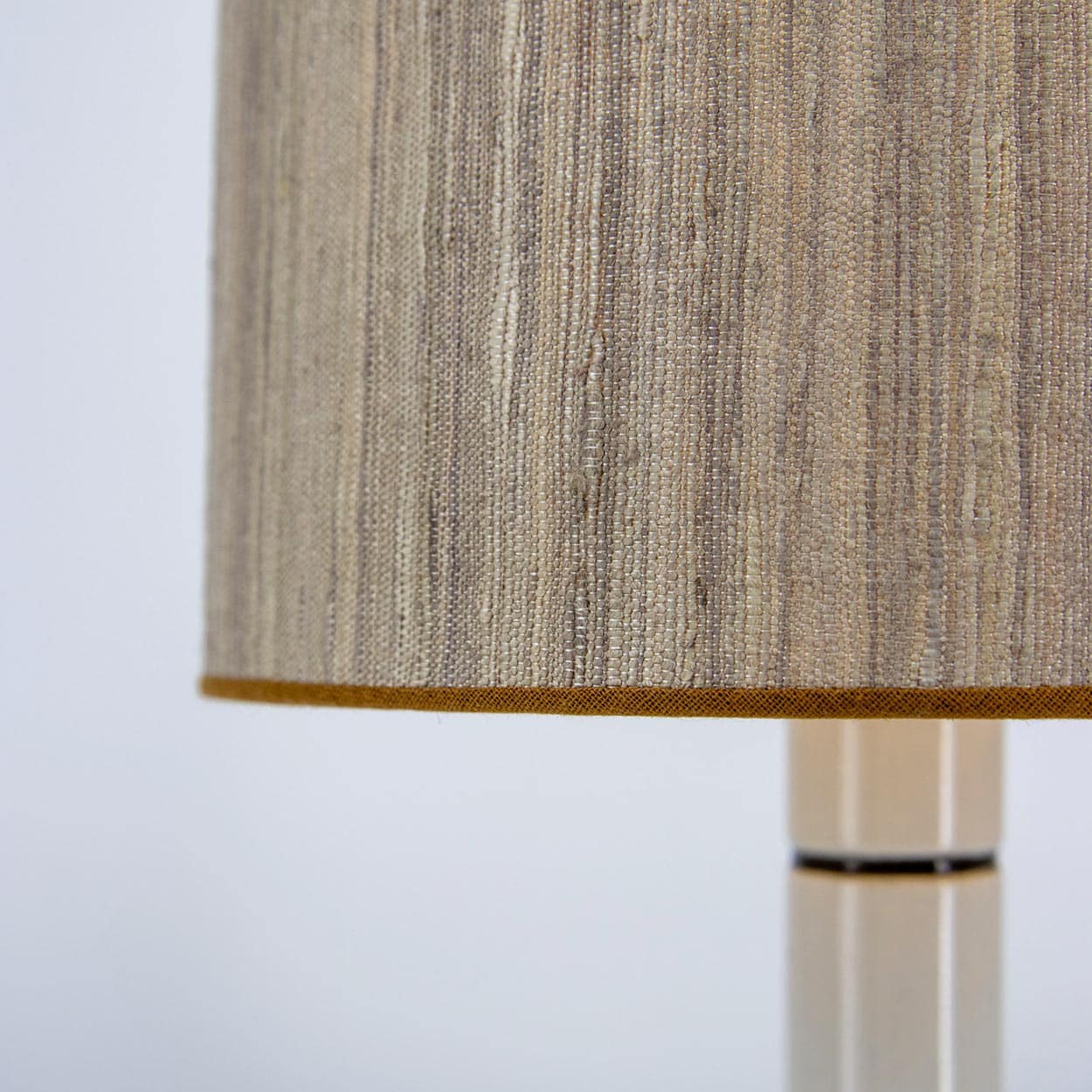 Sculptural Ceramic Lamp by Royal Copenhagen, Custom Made Lampshade by R. Houben