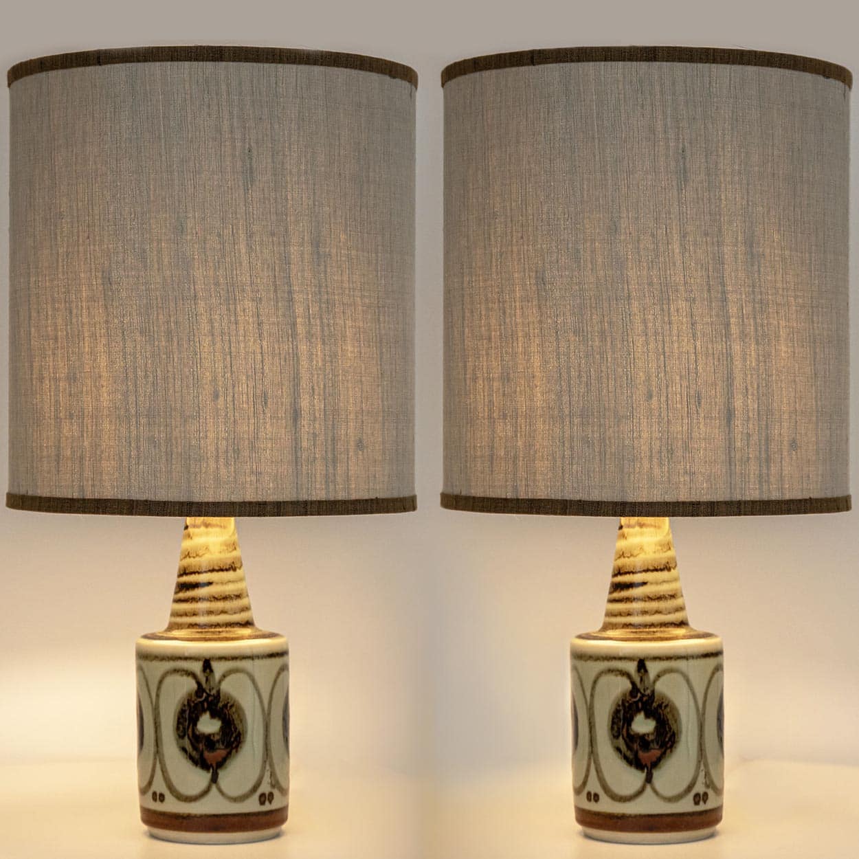1 of the 2 Soholm Ceramic Table Lamps by Søholm, Denmark 1960s