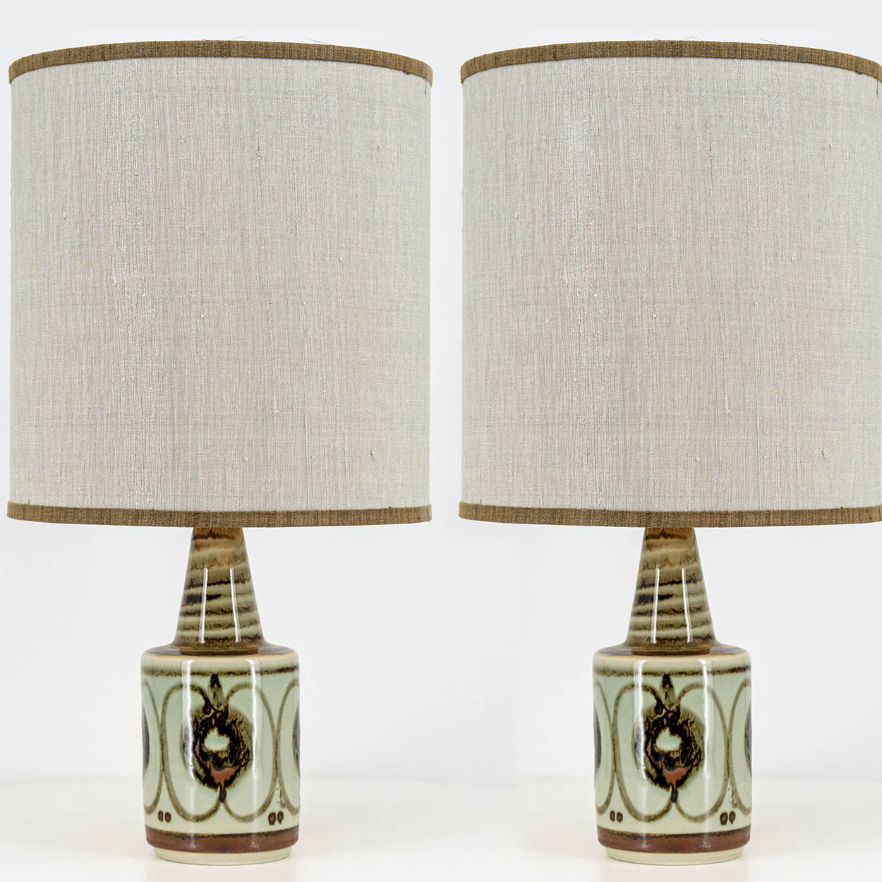 1 of the 2 Soholm Ceramic Table Lamps by Søholm, Denmark 1960s
