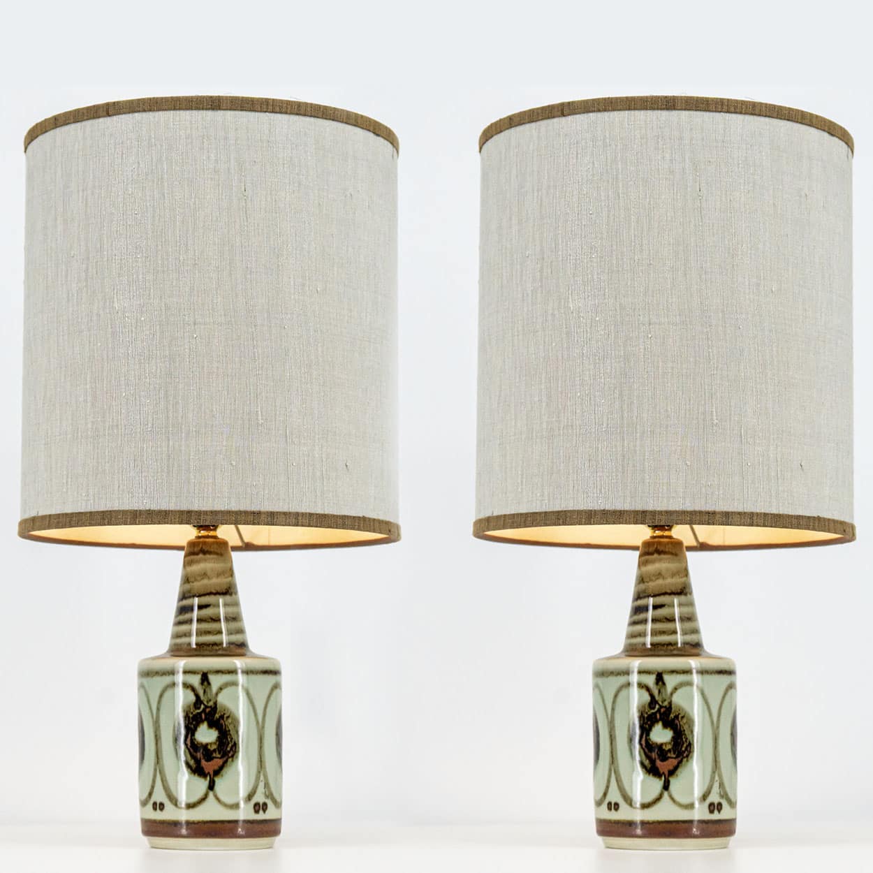 1 of the 2 Soholm Ceramic Table Lamps by Søholm, Denmark 1960s