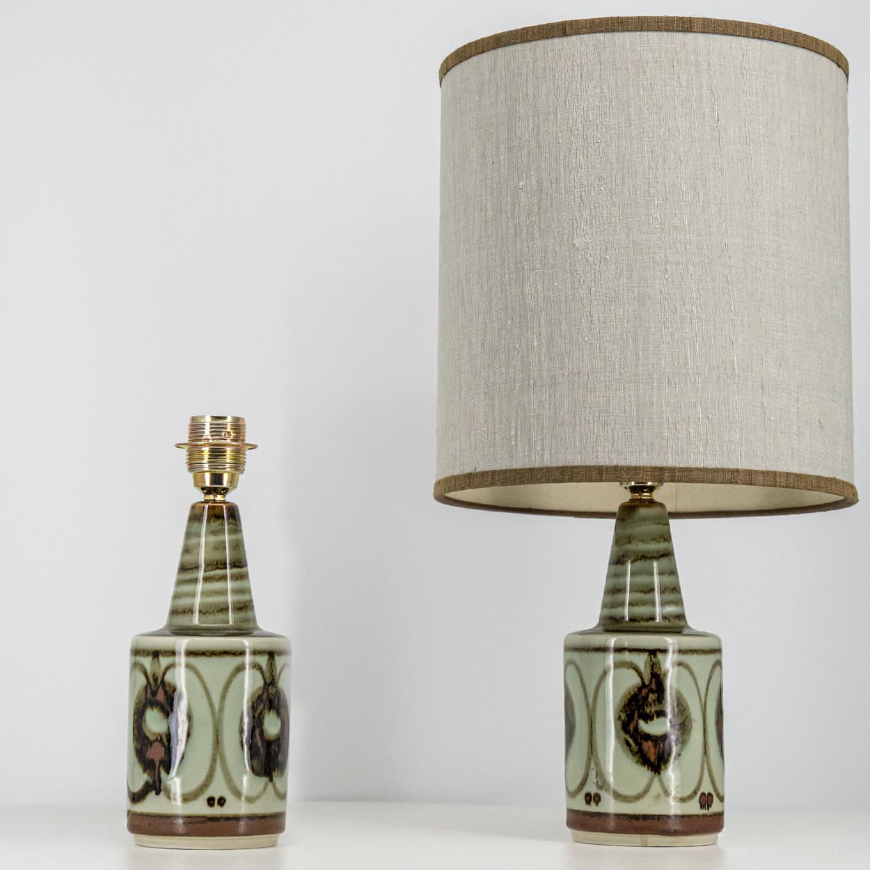 1 of the 2 Soholm Ceramic Table Lamps by Søholm, Denmark 1960s