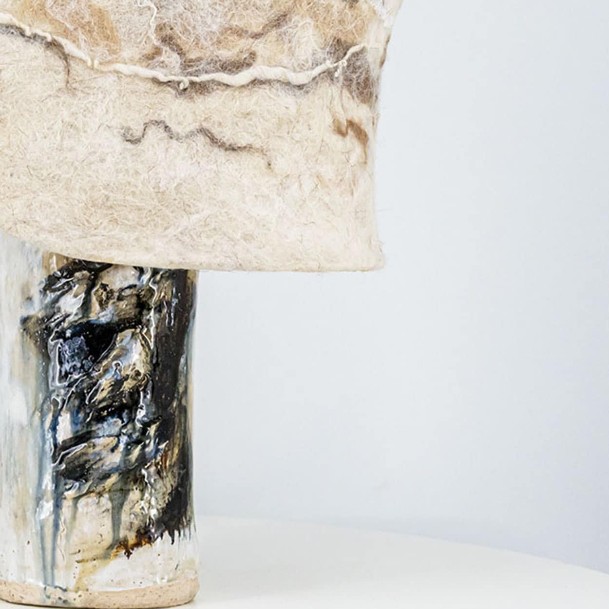 Gorgeous Table Lamp by Jeppe Hagedorn with Custom Made Lampshade, Denmark 1960s