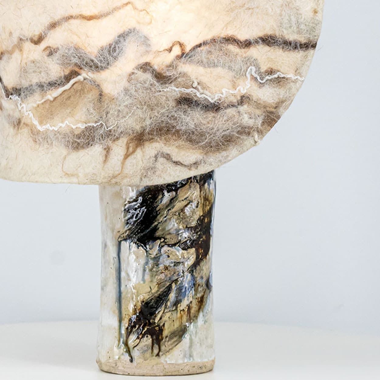 Gorgeous Table Lamp by Jeppe Hagedorn with Custom Made Lampshade, Denmark 1960s