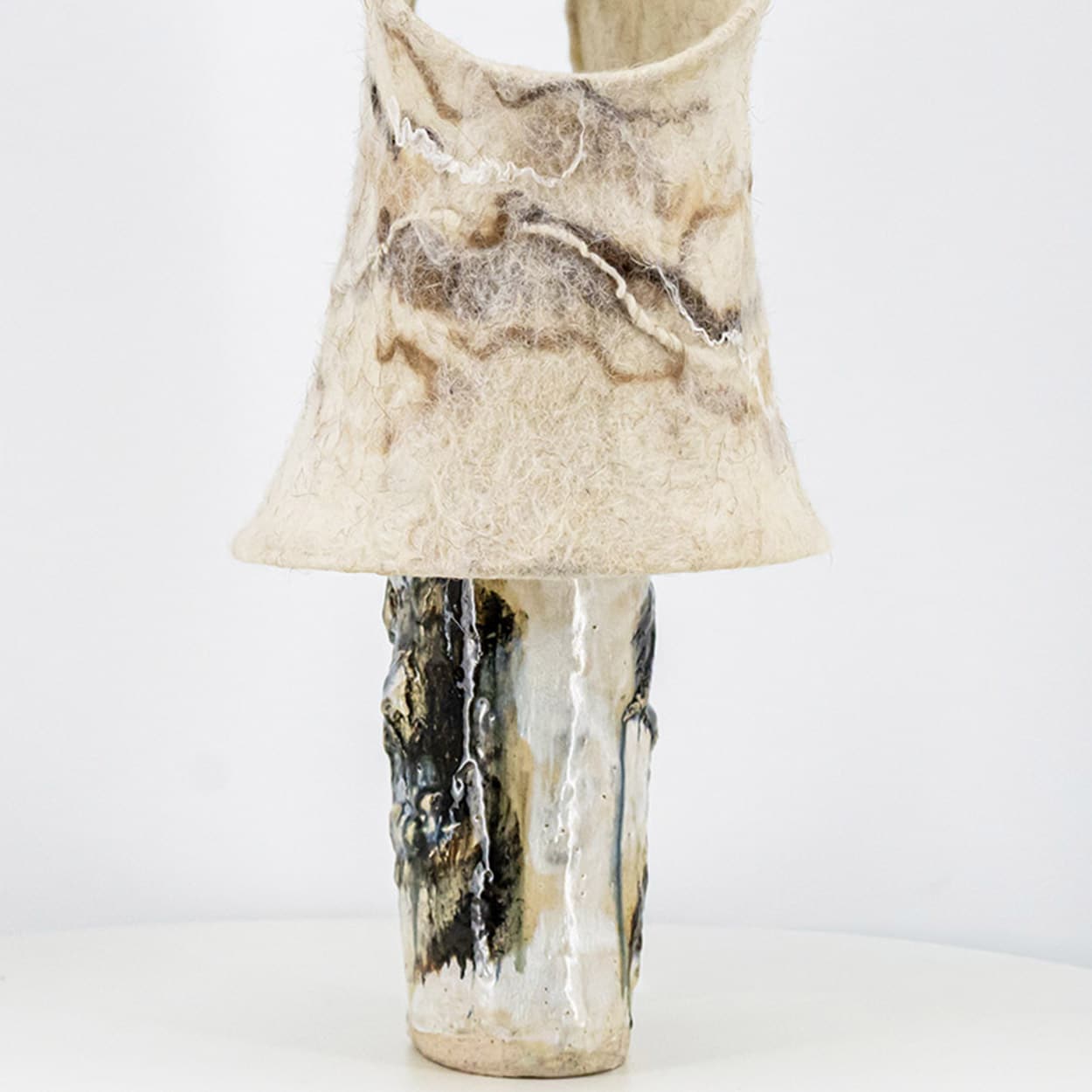 Gorgeous Table Lamp by Jeppe Hagedorn with Custom Made Lampshade, Denmark 1960s