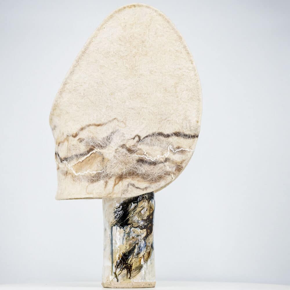 Gorgeous Table Lamp by Jeppe Hagedorn with Custom Made Lampshade, Denmark 1960s