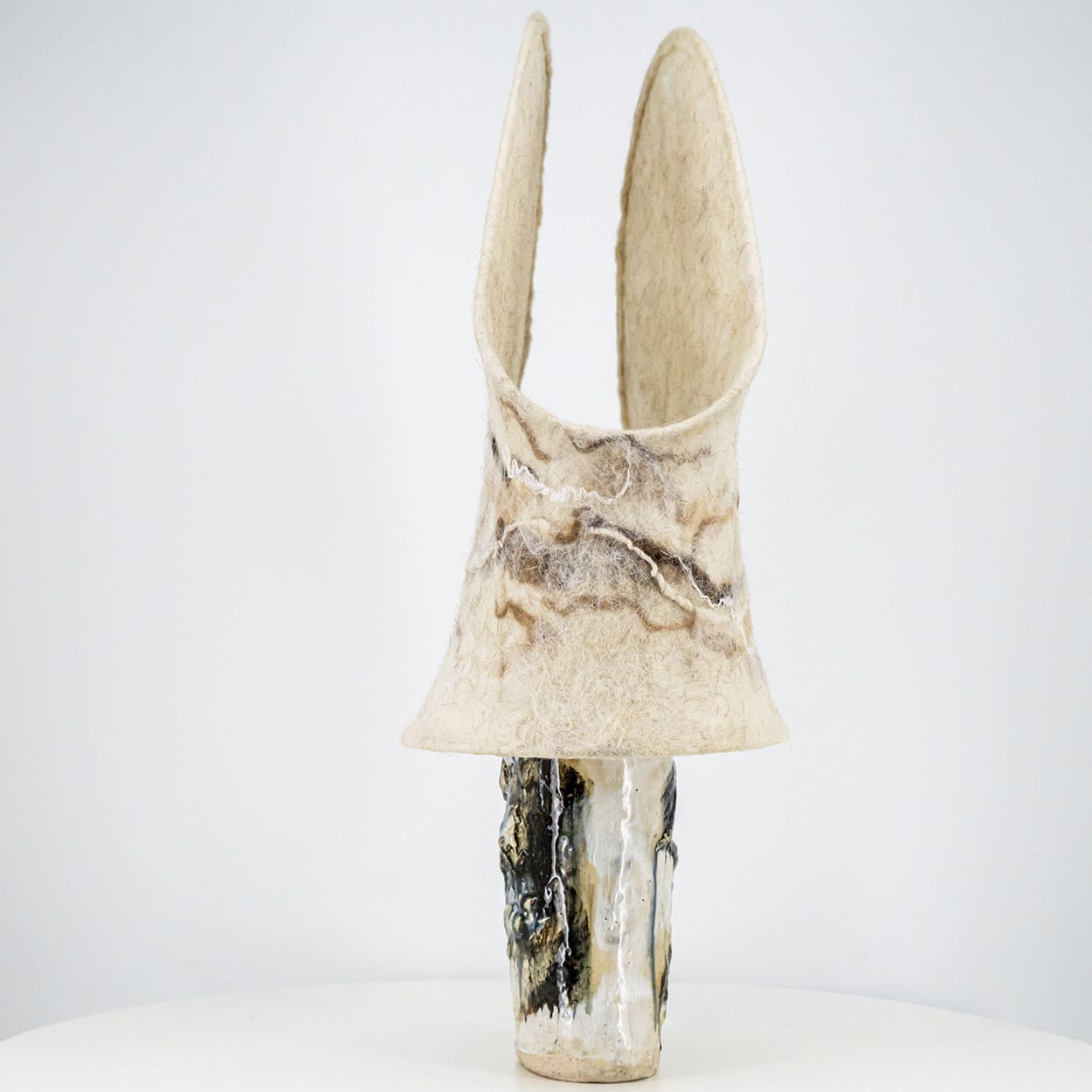 Gorgeous Table Lamp by Jeppe Hagedorn with Custom Made Lampshade, Denmark 1960s
