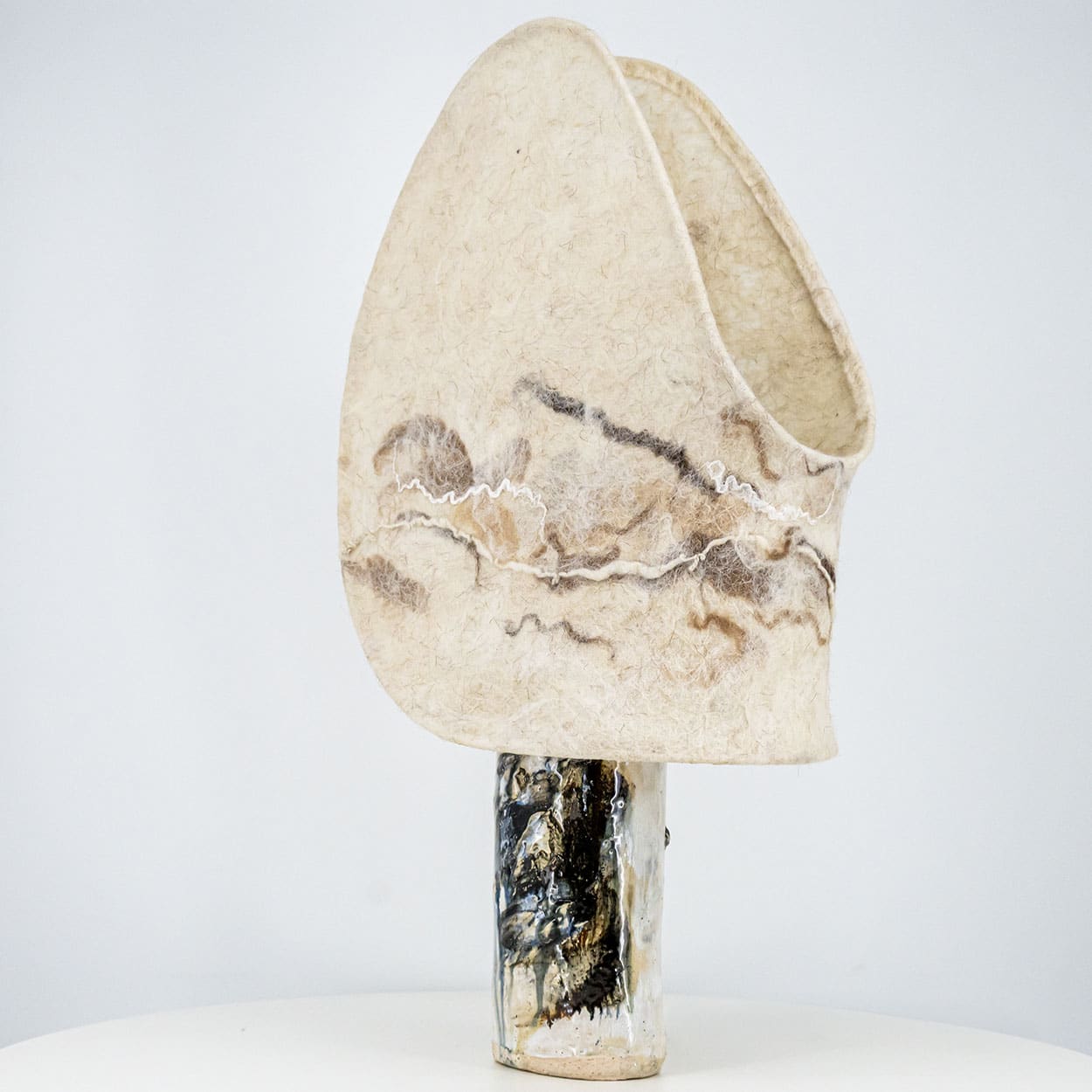 Gorgeous Table Lamp by Jeppe Hagedorn with Custom Made Lampshade, Denmark 1960s