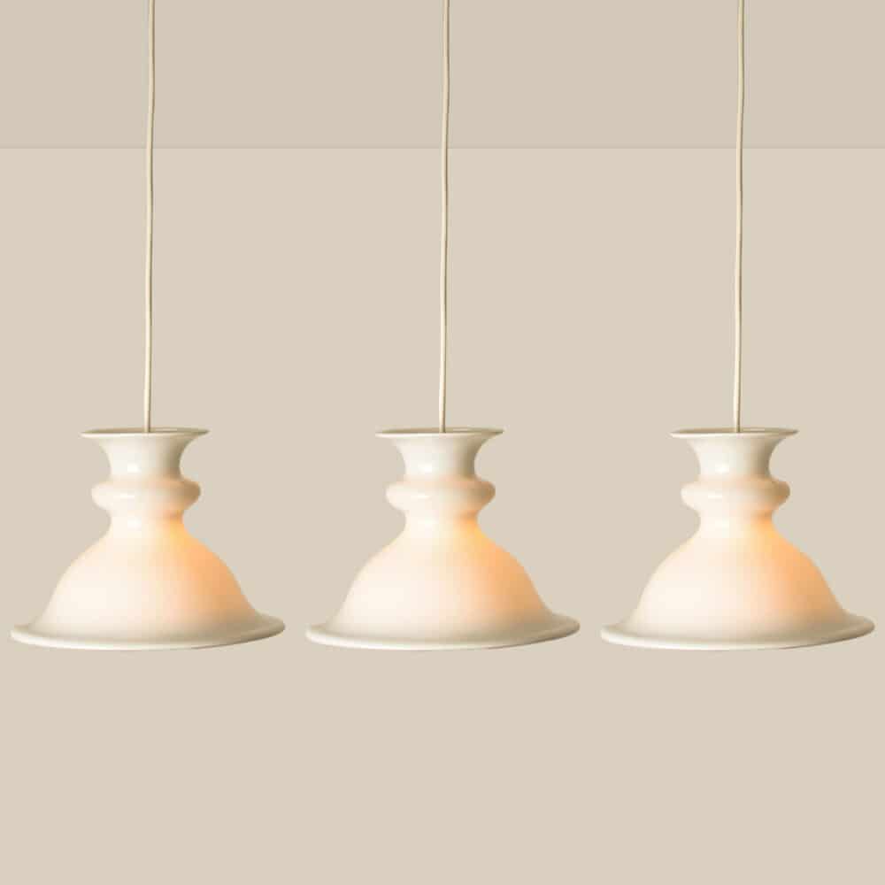 1 of the 3 Round Holmegaard Tivoli Hanging Lamps by Michael Bang, 1970