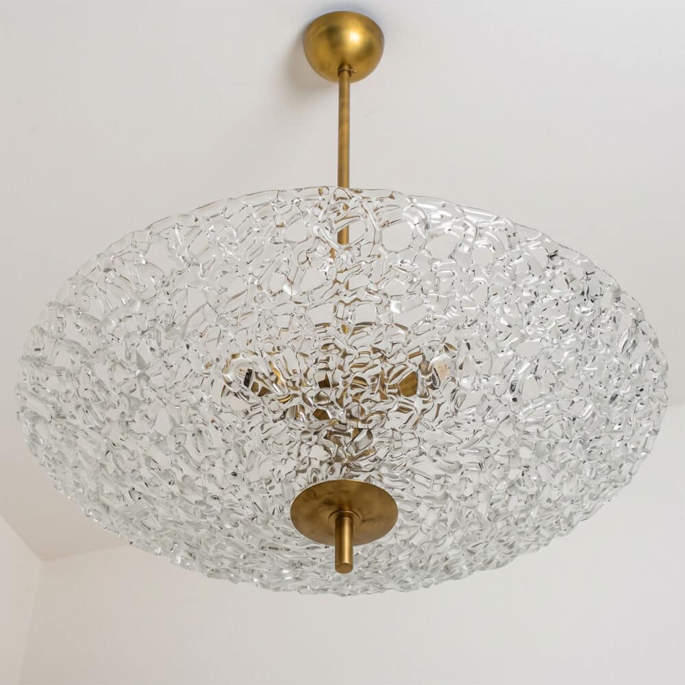 1 of the 2 XXL Filo Murano Pendant Lights by Poliarte Ø 32", Italy 1960