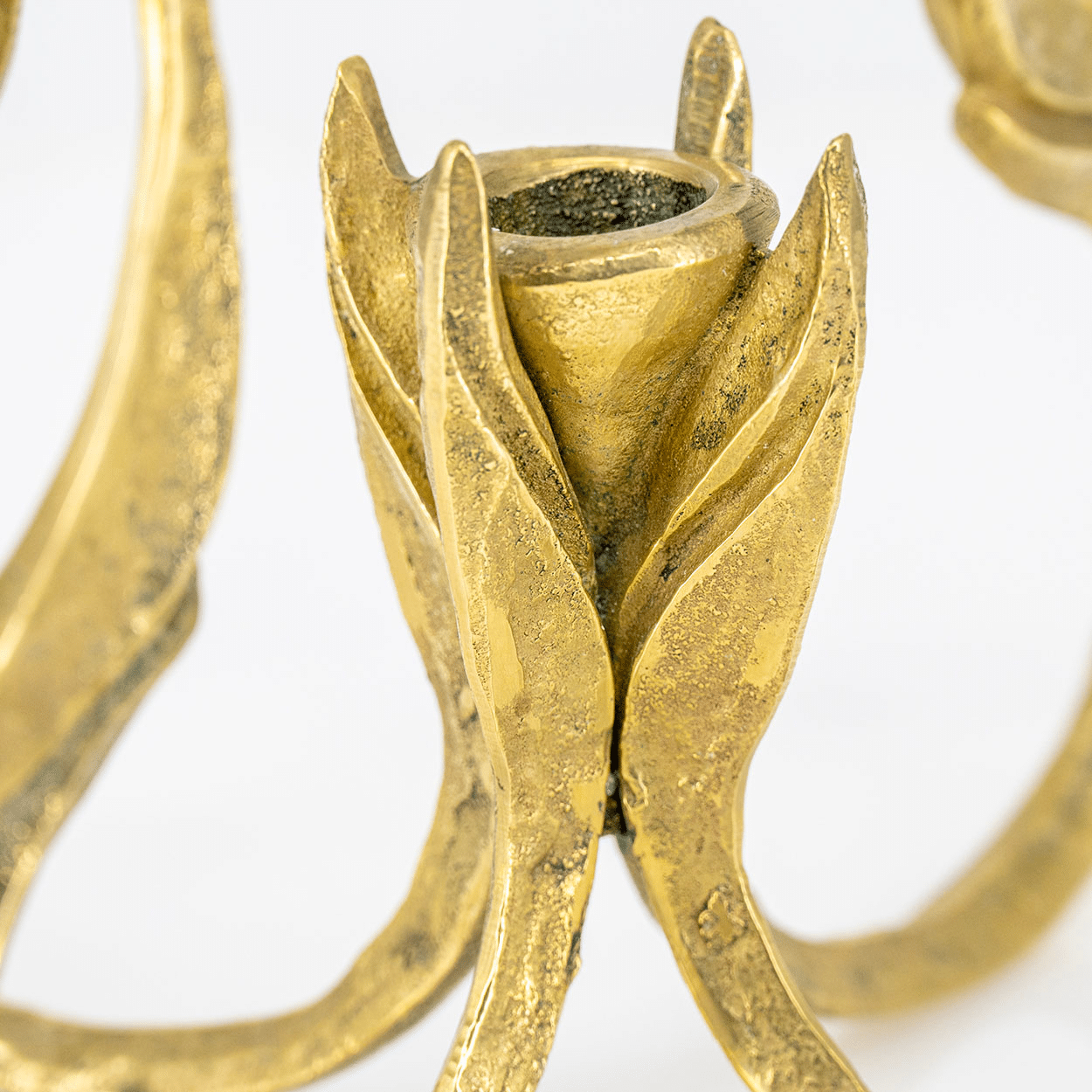 1 of the 2 Harjes Solid 5 Arm Candlelabra Brass, Germany 1960 - Image 6