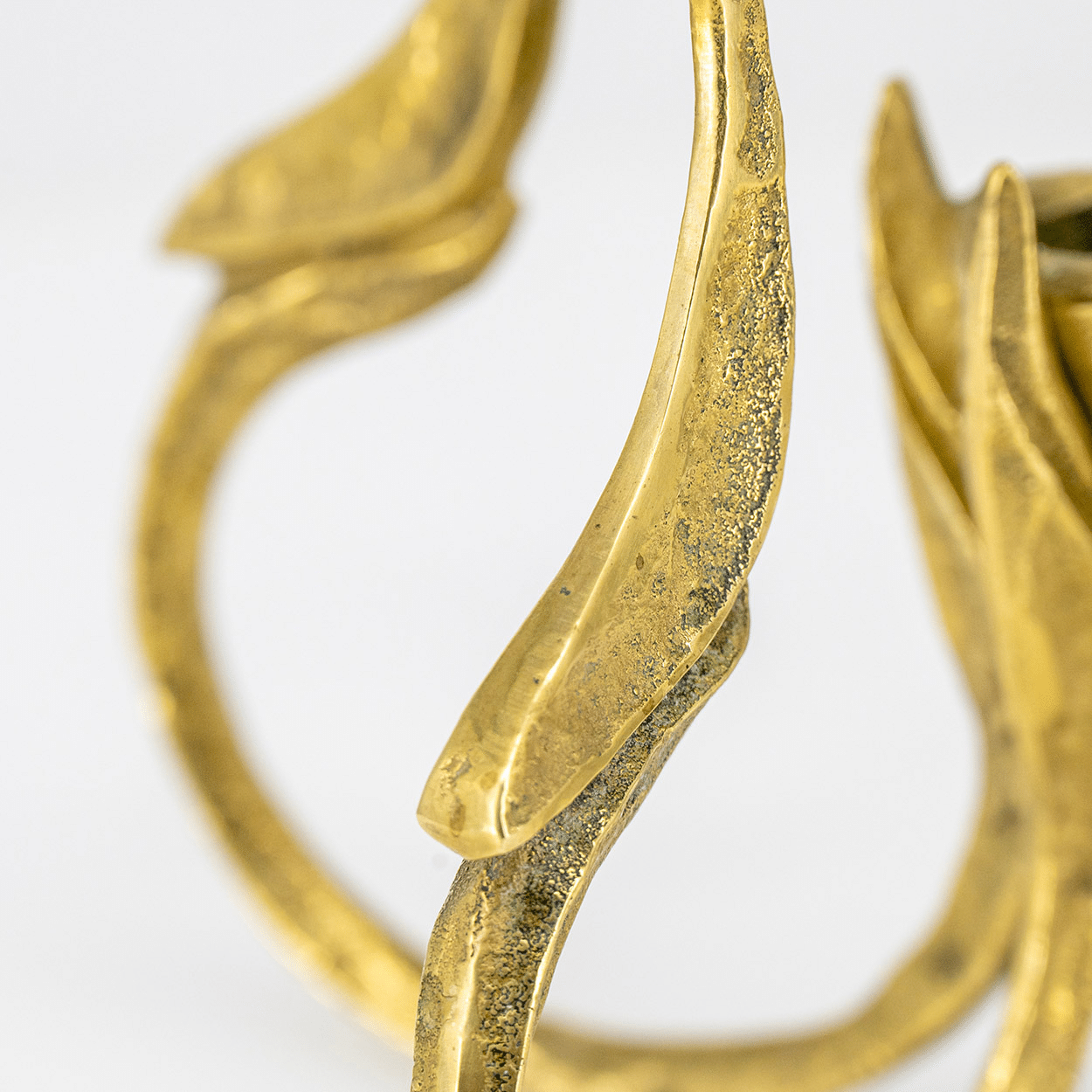 1 of the 2 Harjes Solid 5 Arm Candlelabra Brass, Germany 1960 - Image 4