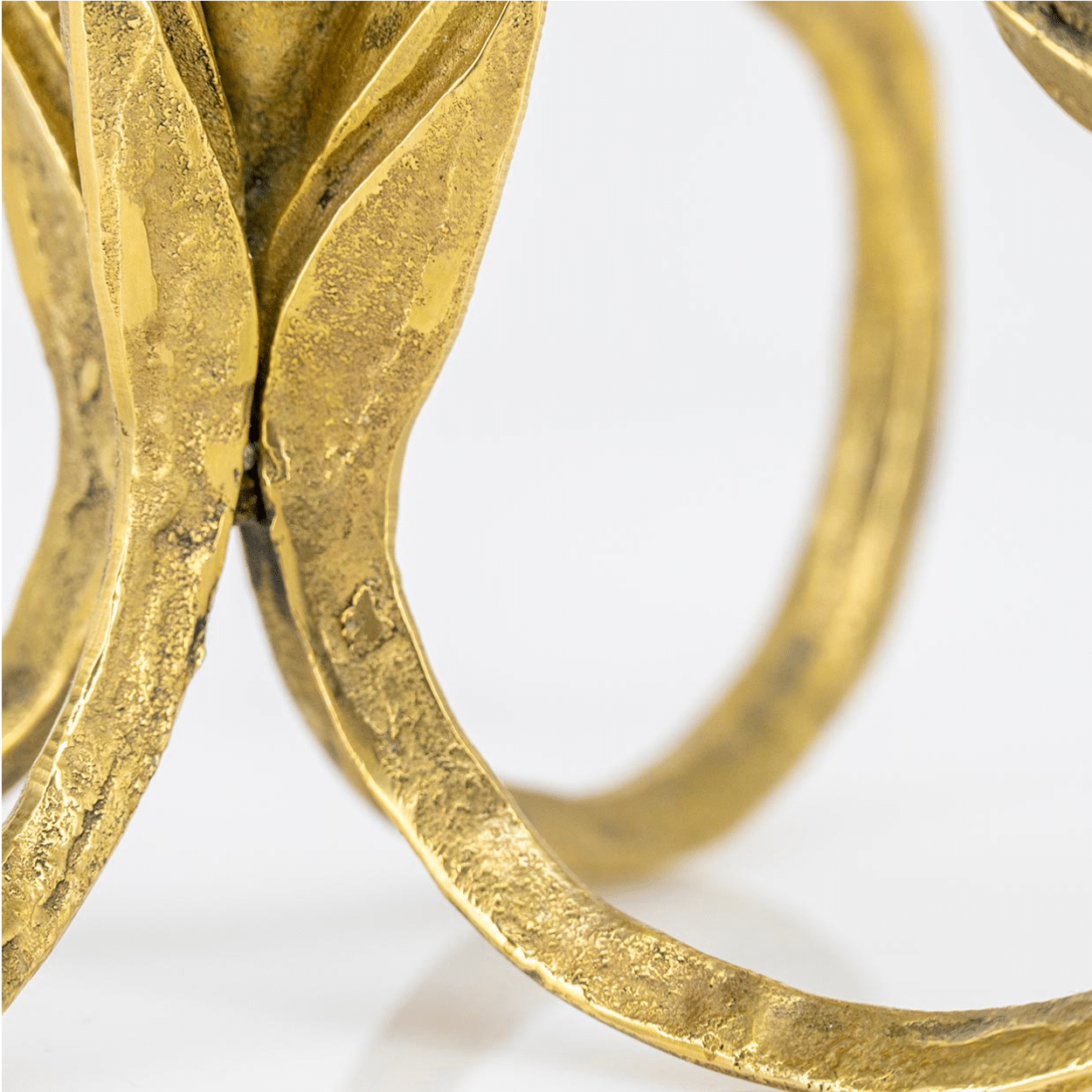 1 of the 2 Harjes Solid 5 Arm Candlelabra Brass, Germany 1960 - Image 2