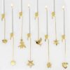 Set of 8 Gold-Plated Christmas Candle Holders by Georg Jensen incl LED candles - Thumbnail Image 1