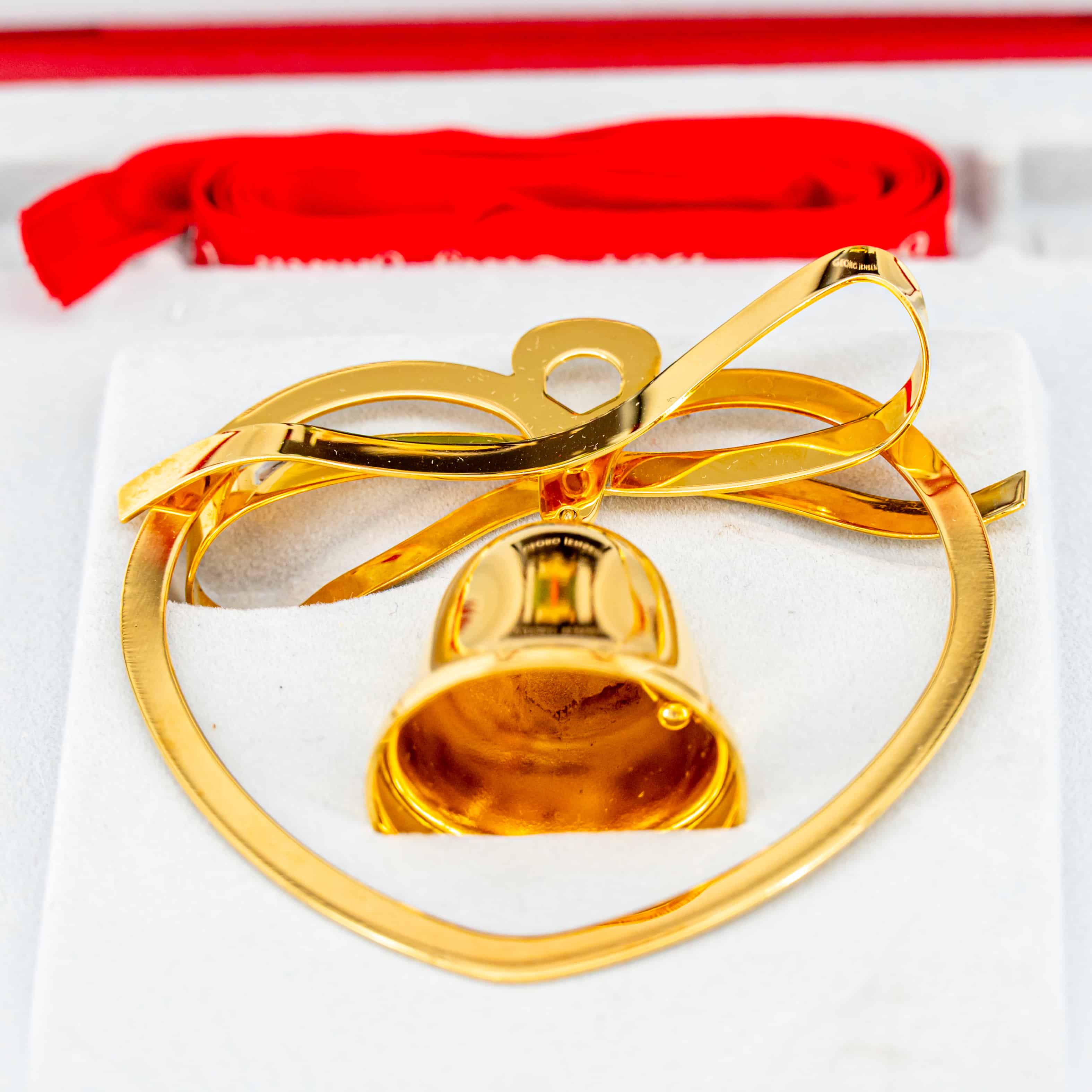 One Of The Three 18K Gold-Plated Christmas Bells by Georg Jensen, 1984 - Image 4