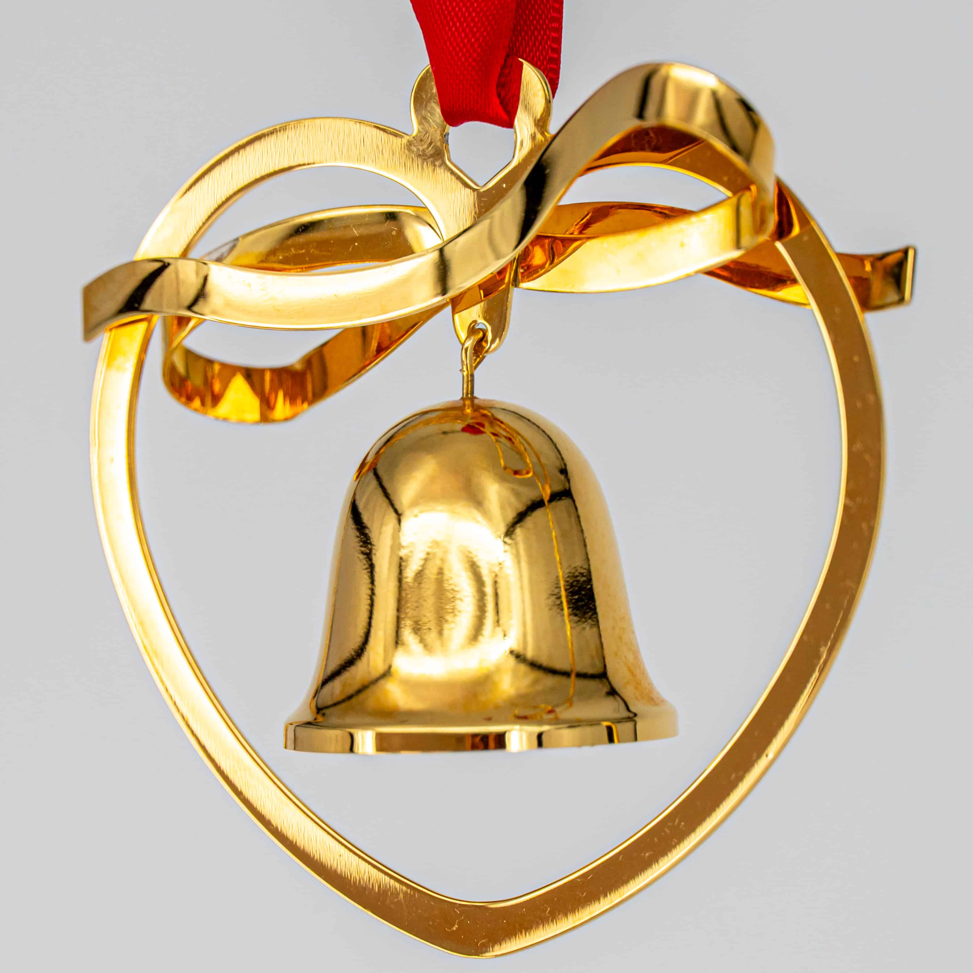 One Of The Three 18K Gold-Plated Christmas Bells by Georg Jensen, 1984 - Image 3