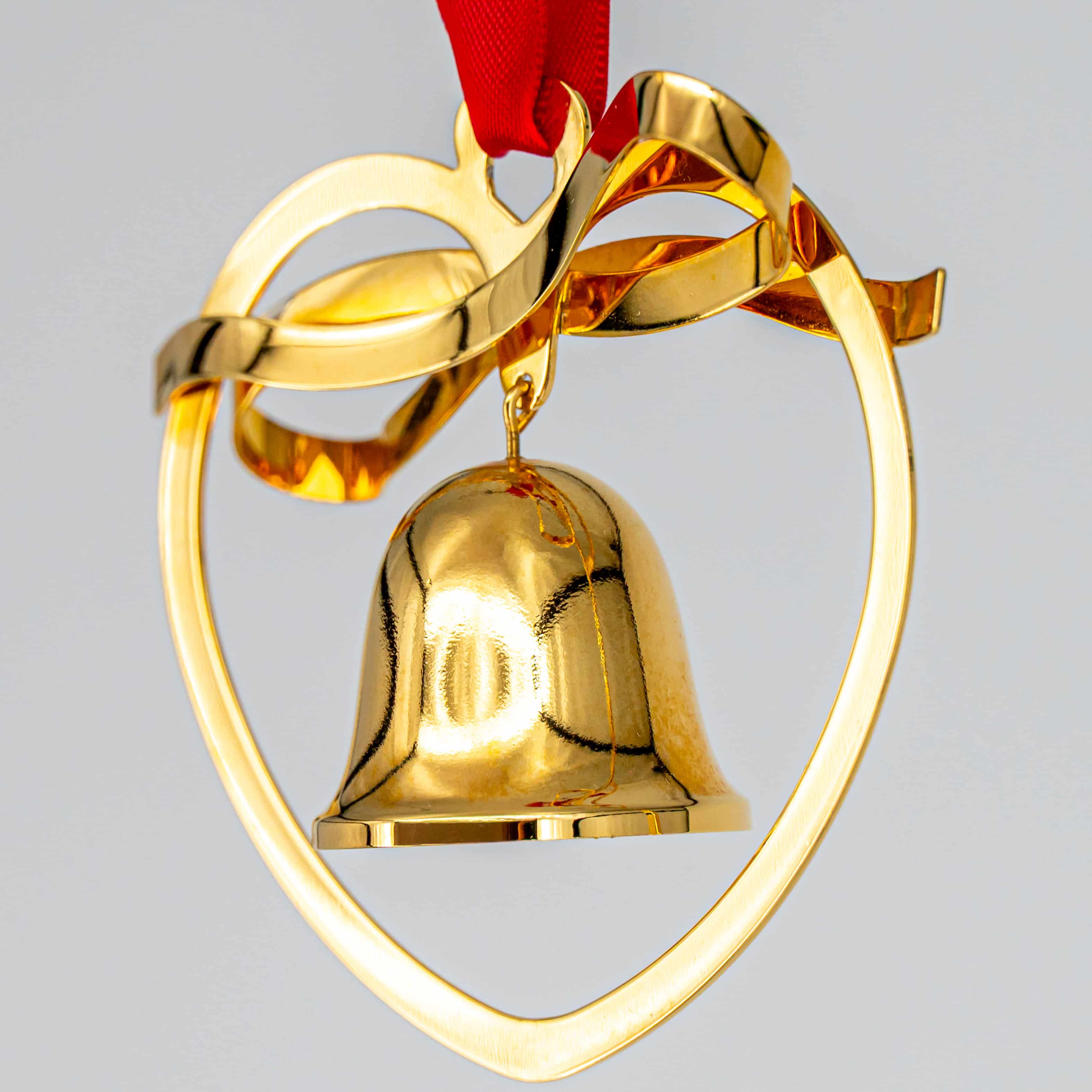 One Of The Three 18K Gold-Plated Christmas Bells by Georg Jensen, 1984 - Image 7
