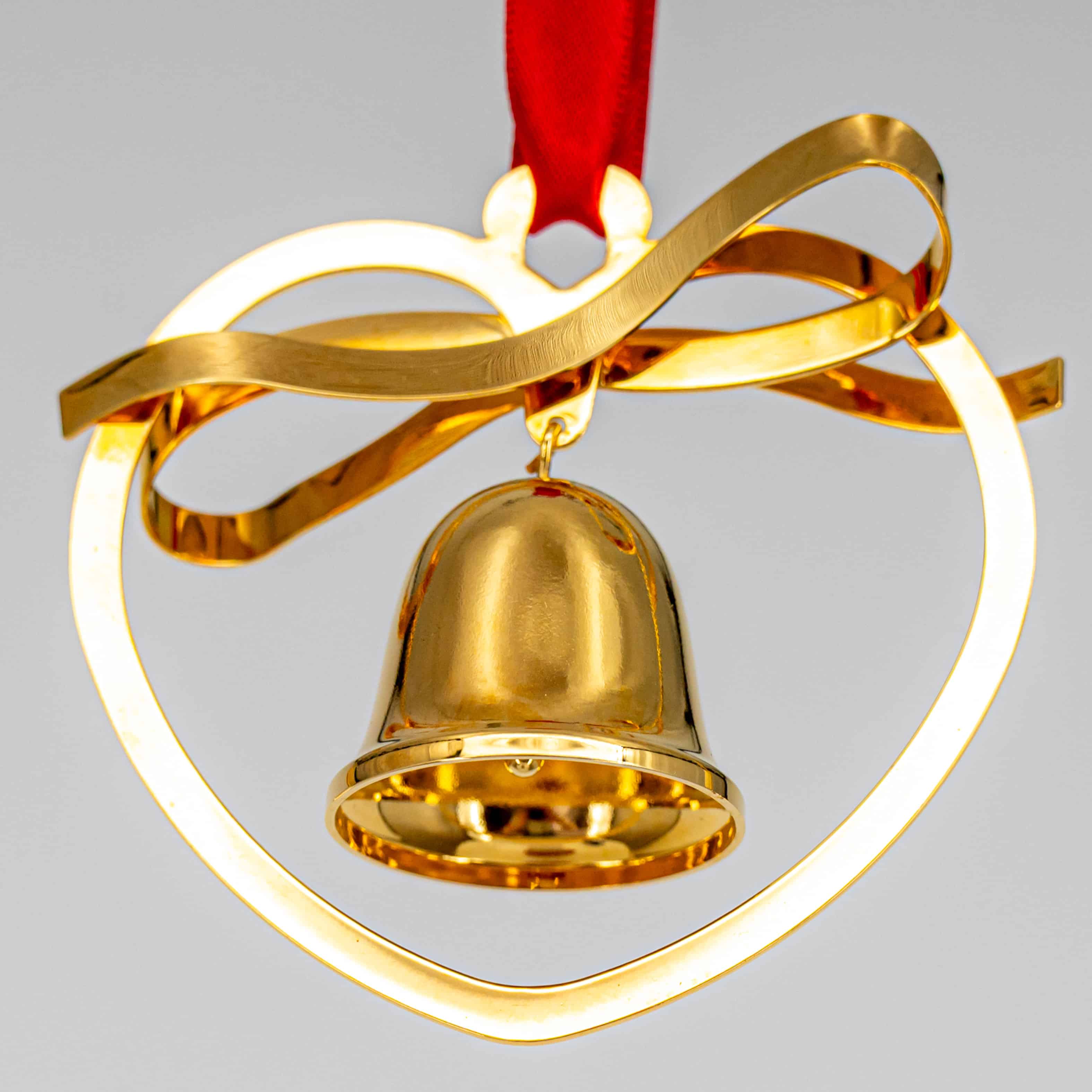 One Of The Three 18K Gold-Plated Christmas Bells by Georg Jensen, 1984 - Image 8