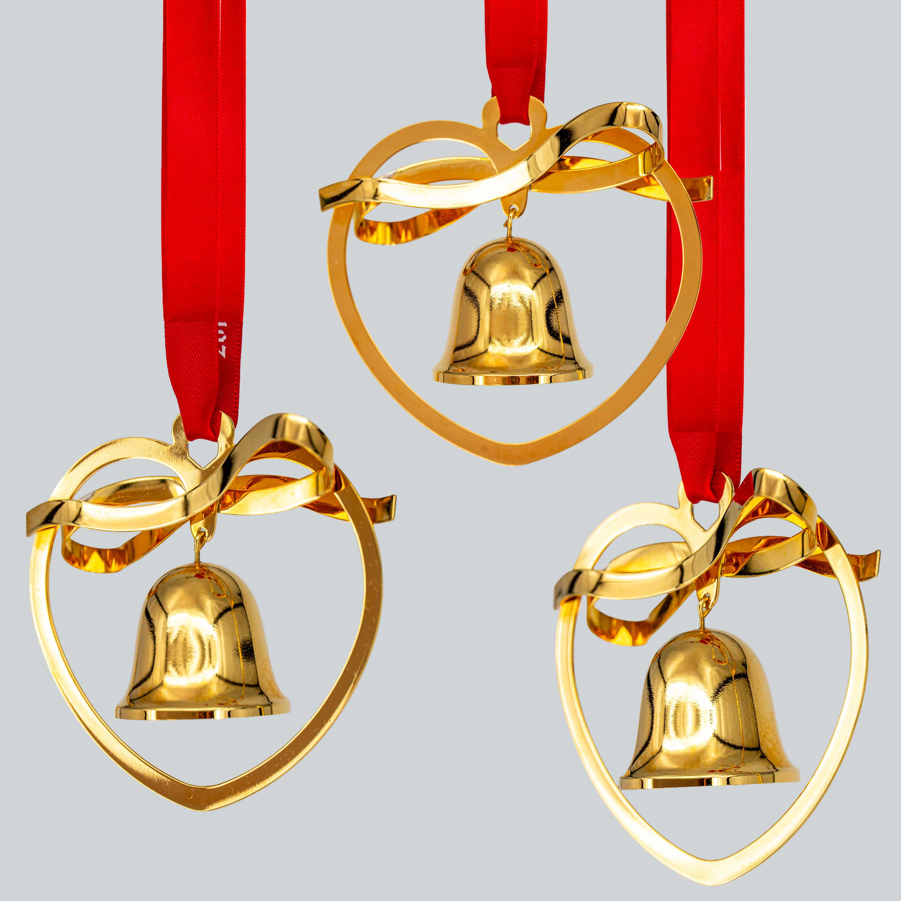 One Of The Three 18K Gold-Plated Christmas Bells by Georg Jensen, 1984 - Image 1