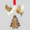 24K Gold-Plated Fir Tree and Doves by Georg Jensen, 2014 - Thumbnail Image 5