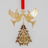 24K Gold-Plated Fir Tree and Doves by Georg Jensen, 2014 - Thumbnail Image 1