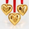 Set of Six 18K Gold-Plated Christmas Heart Ornaments by Georg Jensen, Denmark - Thumbnail Image 10