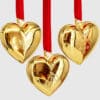 Set of Six 18K Gold-Plated Christmas Heart Ornaments by Georg Jensen, Denmark - Thumbnail Image 3