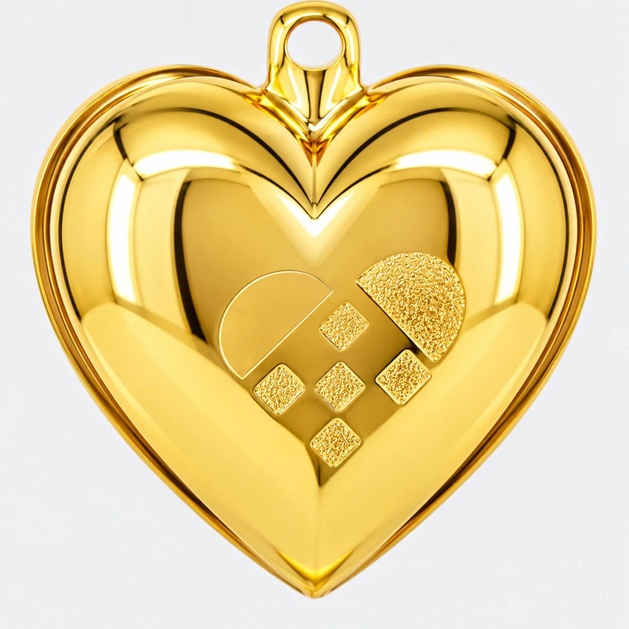 Set of Six 18K Gold-Plated Christmas Heart Ornaments by Georg Jensen, Denmark - Image 5