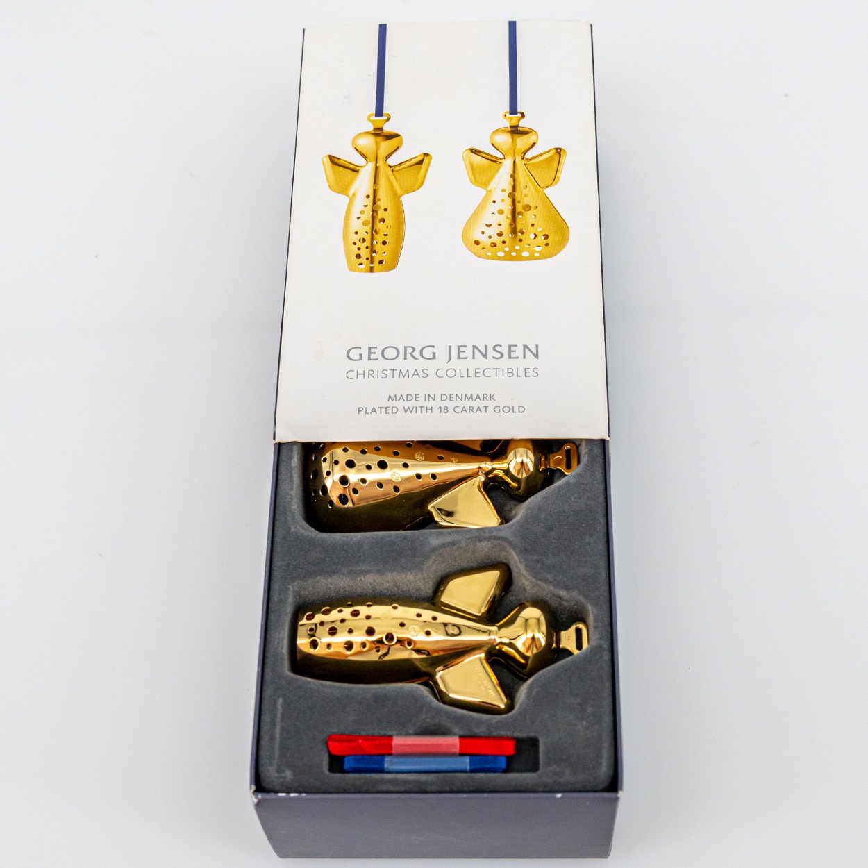 Pair of 18K Gold-Plated Christmas Angel Ornaments by Georg Jensen, Denmark - Image 6