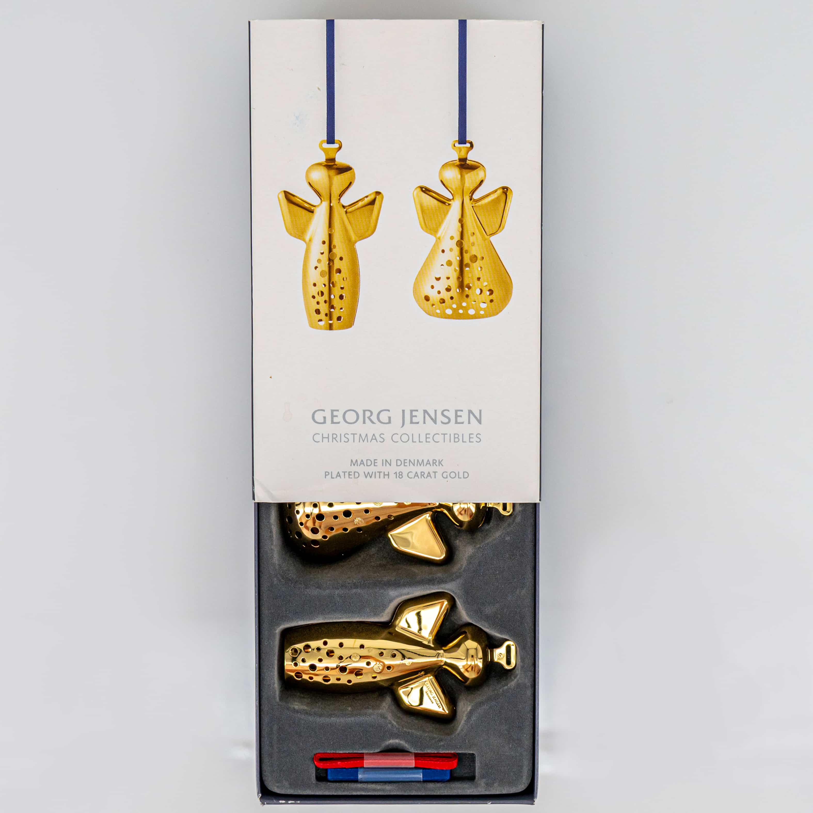 Pair of 18K Gold-Plated Christmas Angel Ornaments by Georg Jensen, Denmark - Image 4