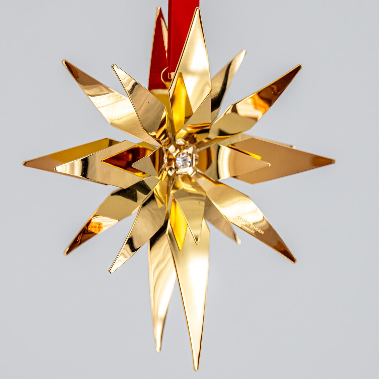 Set of Six 18K Gold-Plated Christmas Star Ornaments by Georg Jensen, Denmark - Image 8