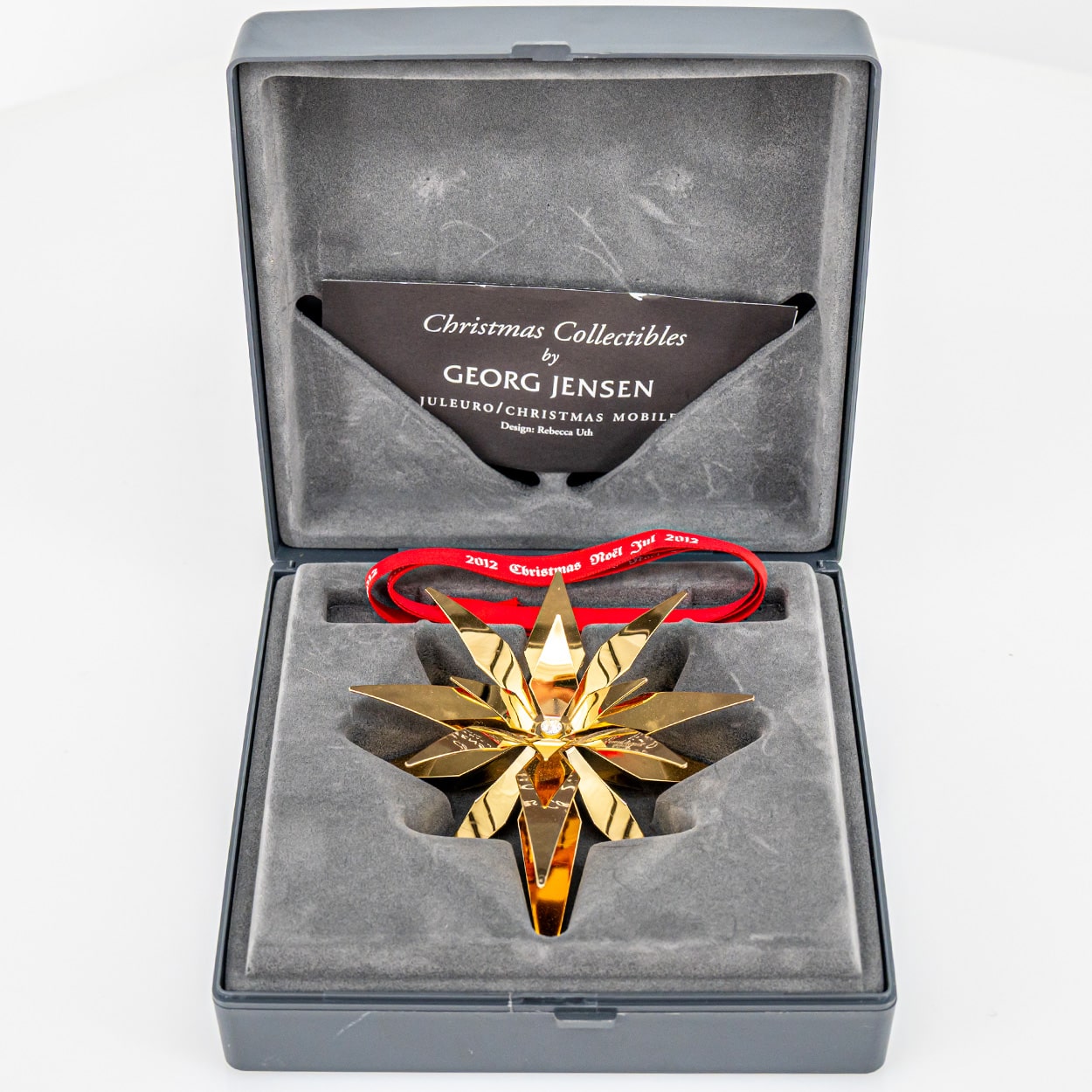Set of Six 18K Gold-Plated Christmas Star Ornaments by Georg Jensen, Denmark - Image 7
