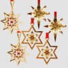 Set of Six 18K Gold-Plated Christmas Star Ornaments by Georg Jensen, Denmark - Thumbnail Image 1