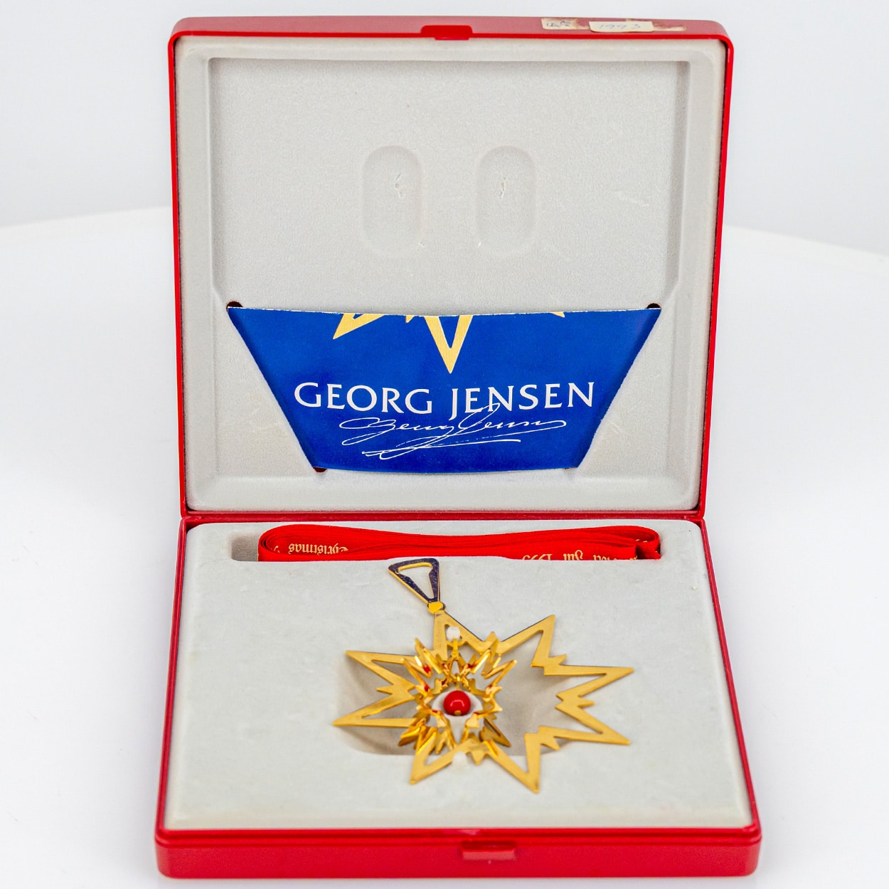 Set of Six 18K Gold-Plated Christmas Star Ornaments by Georg Jensen, Denmark - Image 2