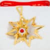 Set of Six 18K Gold-Plated Christmas Star Ornaments by Georg Jensen, Denmark - Thumbnail Image 6