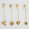 Set of 8 Gold-Plated Christmas Candle Holders by Georg Jensen incl LED candles - Thumbnail Image 4